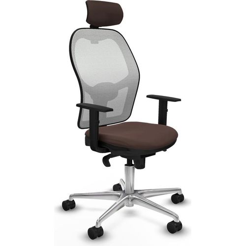 Bürostuhl mit Kopfstütze Jorquera Piqueras y Crespo 1D086N2 Weiß Dunkelbraun