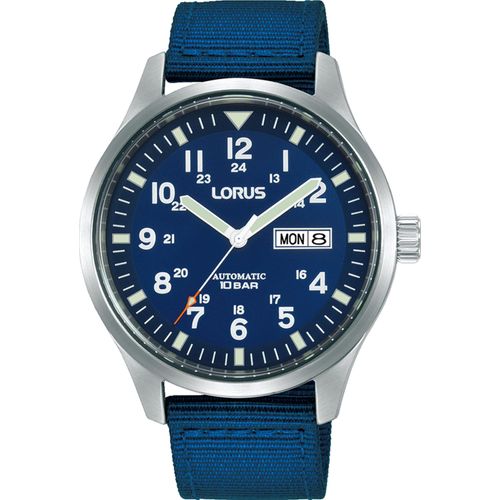 Automatikuhr LORUS, blau, Armbanduhren, Herren, Armbanduhr, Herrenuhr, Datum, wasserdicht bis 10 bar