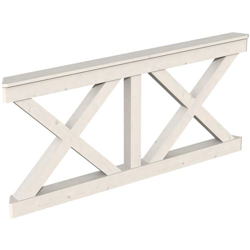 Brüstungsgeländer SKANHOLZ "Andreaskreuz", weiß, H:84cm L:180cm, Geländer