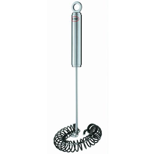 Spiralbesen RÖSLE, silber (edelstahlfarben), Silikon, Schneebesen, Saucenbesen mit Silikonspirale, Edelstahl 18/10, spülmaschinengeeignet
