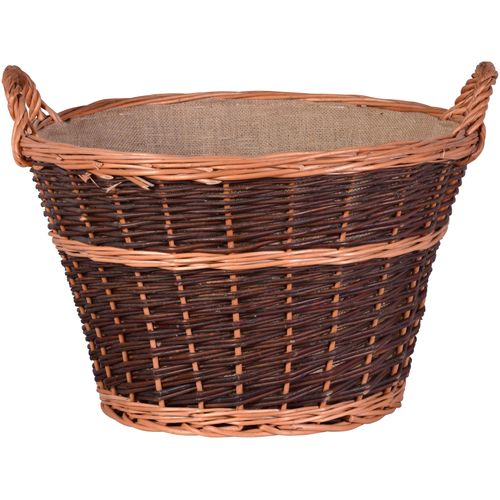Aufbewahrungsbox FIREFIX, braun, B:50cm H:53cm T:37cm Ø:50cm, Jute, Geflecht Weide, Aufbewahrungsboxen, Jute