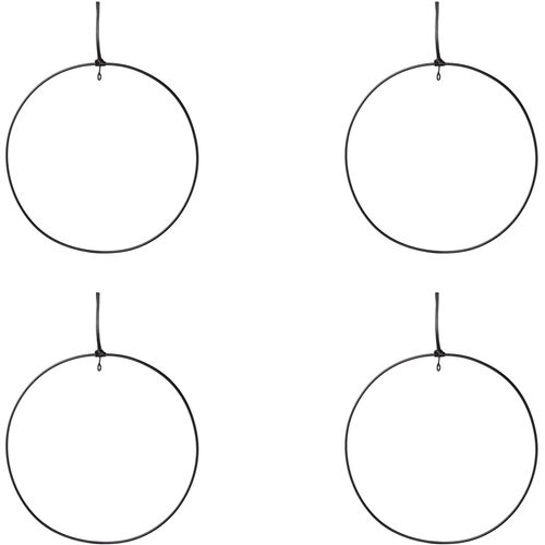 Dekohänger CREATIV DECO, schwarz, Ø:40,00cm, Metall, Dekohänger, mit hochwertigem Lederband