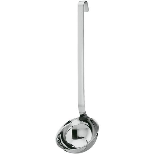 Schöpflöffel RÖSLE, silber (edelstahlfarben), Ø:6,7cm, Edelstahl 18/10, Kochlöffel, Schöpfkelle mit Hakengriff, Edelstahl 18/10, spülmaschinengeeignet