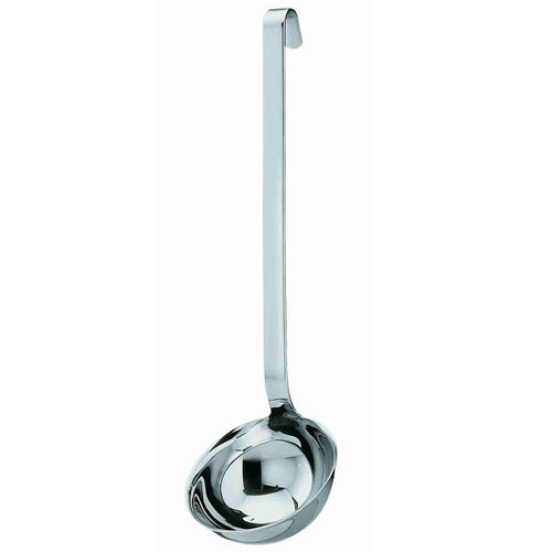 Schöpflöffel RÖSLE, silber (edelstahlfarben), Ø:7cm, Edelstahl 18/10, Kochlöffel, Schöpfkelle mit Hakengriff, Edelstahl 18/10, spülmaschinengeeignet