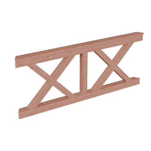 Brüstungsgeländer SKANHOLZ "Andreaskreuz", beige (natur), H:84cm L:180cm, Geländer