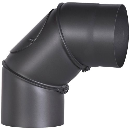 Ofenrohr FIREFIX, schwarz, B:16,5cm H:29cm L:29cm, Stahlblech, Rohre, Stahlblech, mit Tür