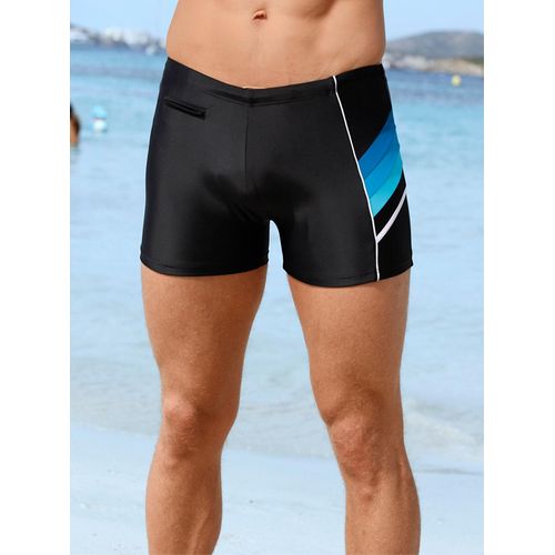 Badehose NATURANA, Herren, Gr. 8, Normalgrößen, grün (schwarz, smaragd), Polyamid, Elasthan, Badehosen
