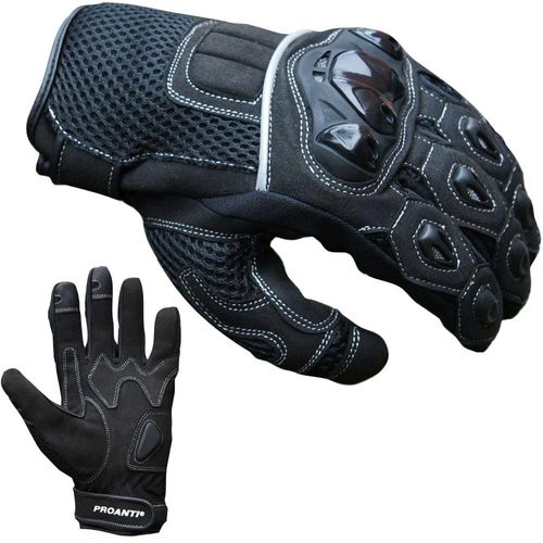 Motorradhandschuhe PROANTI Gr. M, schwarz, Handschuhe, M, Obermaterial: 40% Polyamid, 30% Nylon, 30% Polyurethan. Innenfutter: 100% Polyester, Motocrosshandschuhe
