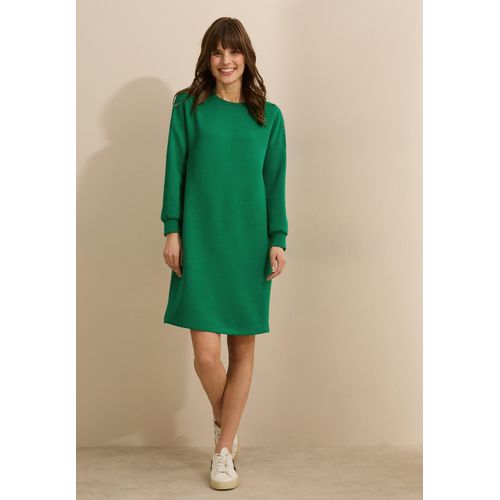 Midikleid CECIL, Damen, Gr. XL (44), US-Größen, grün (garden grün), Stoff, 48% Modal, 46% Polyester, 6% Elasthan, unifarben, casual, normal kniefrei, U-Boot-Ausschnitt, Langarm Bündchen, Kleider, knielang