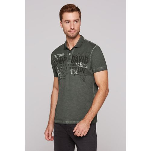 Poloshirt CAMP DAVID, Herren, Gr. XXXL, grün, Material: 100% Baumwolle, bedruckt, casual, lässig geschnitten normal, Kurzarm eingesetzt Bündchen, Shirts, aus Baumwolle