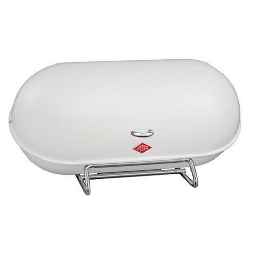 Wesco Brotkasten Breadboy , Weiß , Metall , oval , 44.3x21x23 cm , lebensmittelecht , Küchenzubehör, Brotkästen & -Körbe
