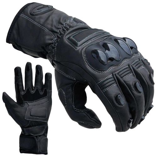 Motorradhandschuhe PROANTI Gr. M, schwarz, Handschuhe, M, Obermaterial: 100% Rindsleder. Innenfutter: 100% Polyester, Touring