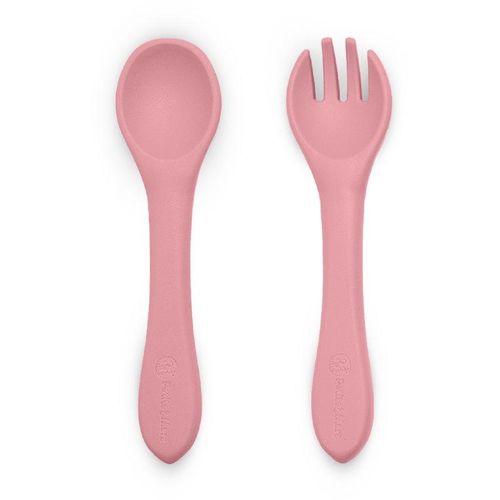 Petite&Mars Take&Match Silicone Cutlery bestek Dusty Rose 6 m+ 2 st