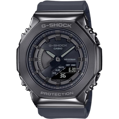 Chronograph CASIO G-SHOCK, grau (grau, schwarz), Armbanduhren, Damen, Quarzuhr, Armbanduhr,Digitaluhr, bis 20 bar wasserd Damenuhr,Herrenuhr