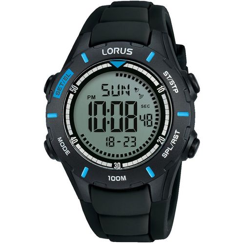 Chronograph LORUS, schwarz, Armbanduhren, Herren, Armbanduhr, Quarzuhr, Herrenuhr, digital, bis 10 bar wasserdicht