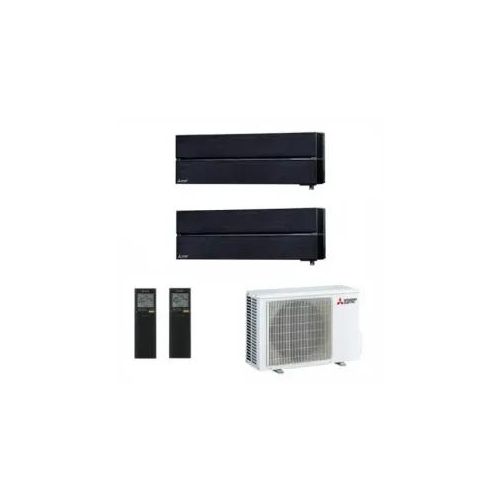 Mitsubishi Duo Split 9000+9000 Btu MXZ-2F42VF4 MSZ-LN25VG2B MSZ-LN25VG2B Klimageräte Schwarz Onyx Diamond WiFi
