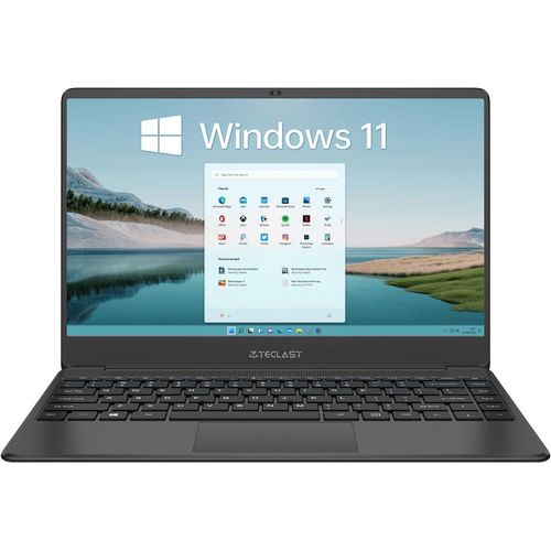 Laptop 14 Zoll 8GB RAM+256GB ROM, F7 Plus3 Notebook, Windows 11 Computer, Intel N4100 Turbo 2.4GHz Prozessor 2K 1920*1080 FHD, Typ-C, USB3.0, HDMI