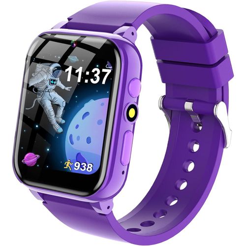 ELEJAFE Smartwatch (Android iOS), GPS Kinder wasserdicht SOS Voice ChatSchrittzähler-Spiele SpO2Sportuhr mit Kindersicherung