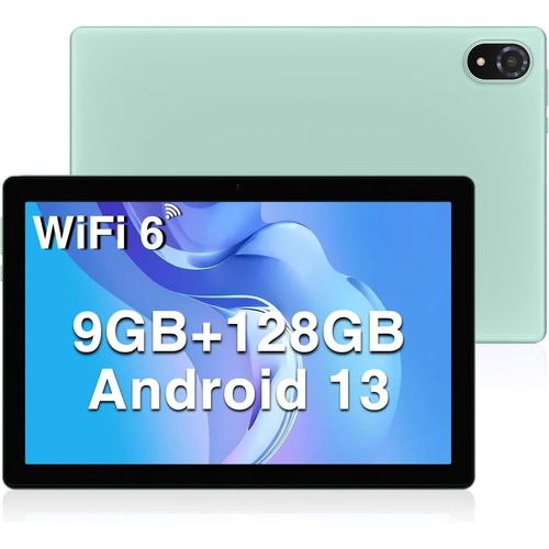 Tablet 10 Zoll Android 13 Tablet PC, 9GB RAM + 128GB ROM (1TB TF) Tablet Kinder Quad-Core, 5060mAh, 8MP + 5MP/Bluetooth 5 Augenschutz/WIFI6