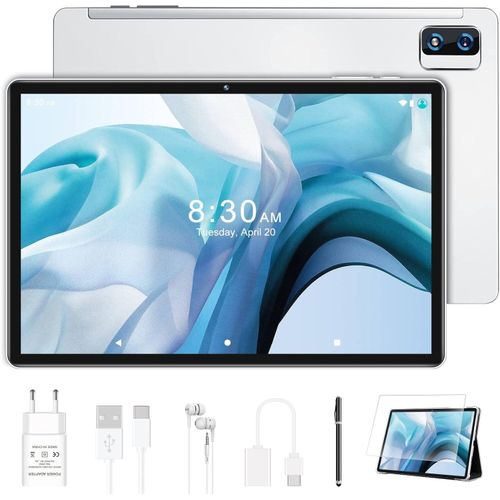 Tablet 10 Zoll dünn und leicht, FHD 1920 x 1200, 4GB RAM, 64GB ROM (erweiterbar auf 1TB), Octa-Core, Bluetooth, Wi-Fi, 8000mAh 5MP + 13MP Kamera