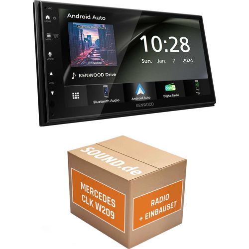 Autoradio Einbaupaket Kenwood DMX5023DABS passend für Mercedes CLK W209 mit Harman Kardon System | Apple Carplay Android Auto APP Spiegelung