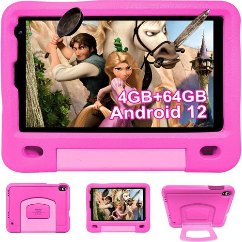 Tablet 8 Zoll 4GB RAM 64GB ROM/TF 128GB, Elterliche Kontrolle, iWawa Kid-Lernspiele, Tablet mit WiFi 4000mAh, Dual-Kamera, Bluetooth Netflix YouTube
