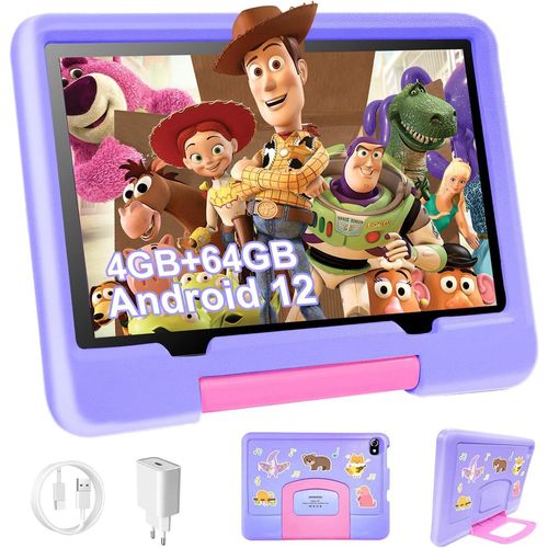 Tablet 4GB RAM 64GB ROM/TF 128GB, Elterliche Kontrolle, Tablet mit WiFi 6000mAh, Dual-Kamera 1920x1200 FHD/IPS, Bluetooth Netflix YouTube Kid Tablet
