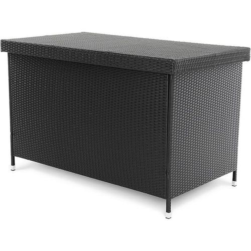 di volio Gartenbox Varise - schwarz, Auflagenbox 740 L, für Kissen oder Gartengeräte, mit abschließbarem Deckel, wasserdicht & wetterfest, bis 220