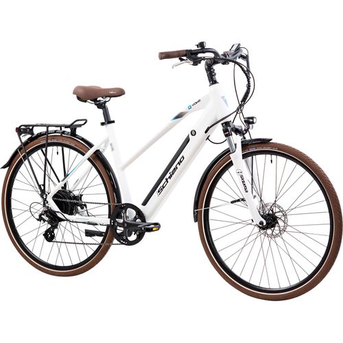 Schiano E-Voke Pedelec 28 Zoll Trekking E Bike Damen oder Herren 160-170 cm Trekkingrad 8 Gang 418 Wh Elektro Fahrrad