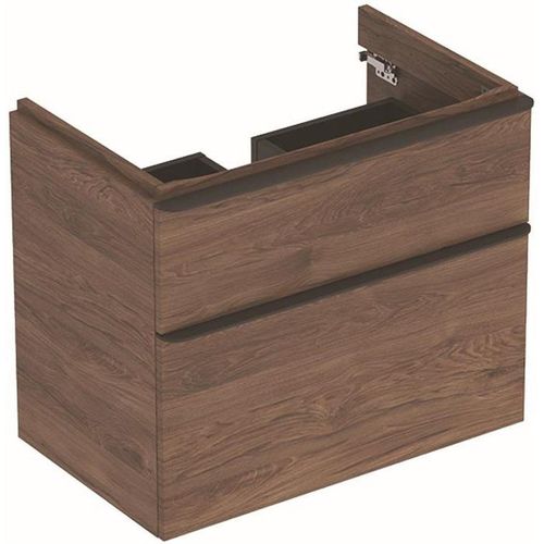 Geberit Smyle Square - Waschtischunterschrank, 734x470x617 mm, 2 Auszüge, nuss/lava 500.353.JR.1