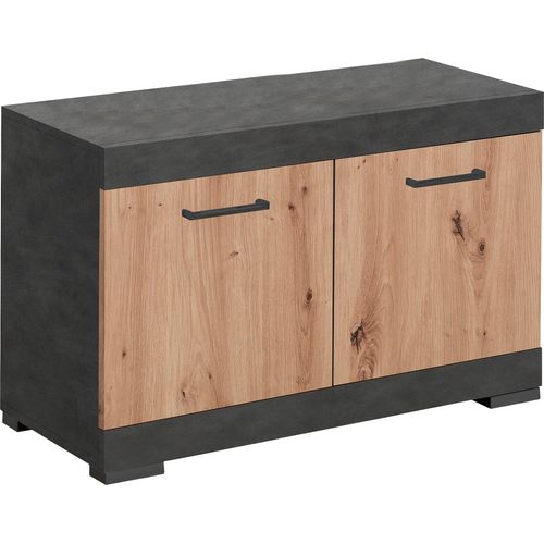 Garderobenschrank FMD, braun (matera, artisan eiche), B:80cm H:50cm T:34,9cm, Spanplatte, Schränke