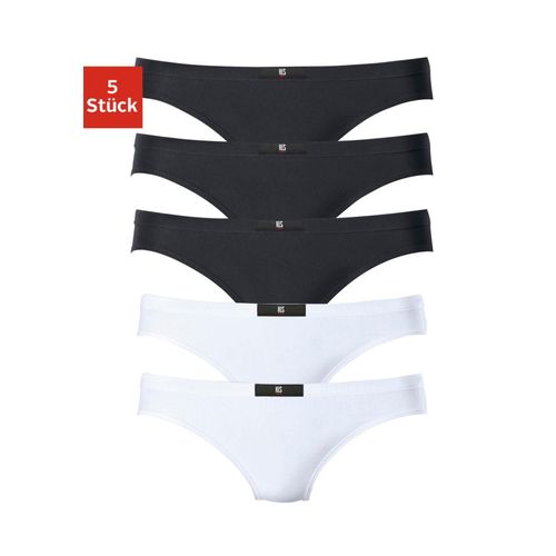 String H.I.S, Damen, Gr. 46, schwarz-weiß (weiß, schwarz), Obermaterial: 95% Baumwolle, 5% Elasthan, unifarben, körpernah, Unterhosen, aus elastischer Baumwoll-Qualität