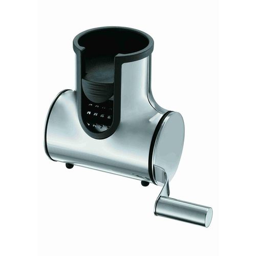 Käsemühle RÖSLE, silber (silberfarben), B:6,5cm H:11,5cm, Küchenmühlen, Reibe für Käse und Schokolade, Edelstahl 18/10, spülmaschinengeeignet