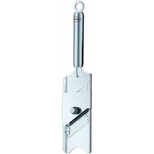 Gemüsehobel RÖSLE, silber (edelstahlfarben), L:28cm, Edelstahl 18/10, Küchenreiben, Gourmethobel für Parmesan, Trüffel oder Pilze, stufenlos verstellbar