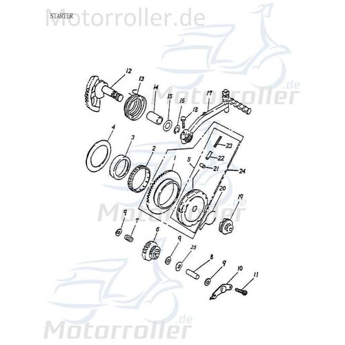Adly Kupplung ATV 50 II Utility XXL AC Anlasser 50ccm 2Takt Motorroller.de Starterkupplung Anlasser-Kupplung komplett Minarelli liegend Quad UTV
