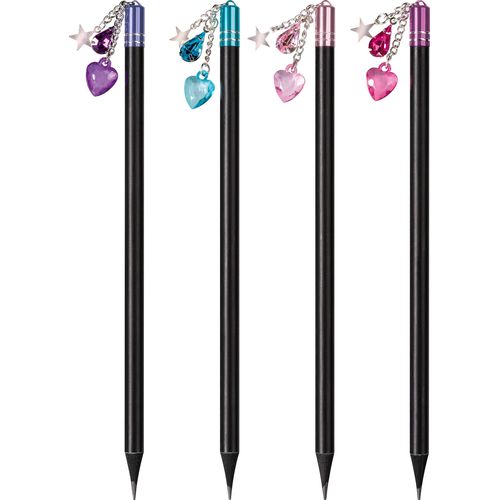 24X BRUNNEN 102732801 Bleistift schwarz m. Anhänger