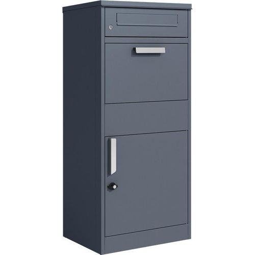 Briefkasten Paketkasten Standbriefkasten Paketbriefkasten Paketbox Postbox Grau