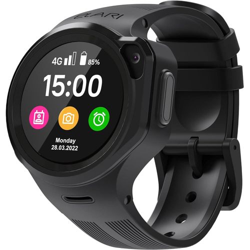 Kinderuhr mit GPS und Anruffunktion, GPS-Tracker, wasserdicht, bidirektionale Audio- und Videoanrufe, SOS, Anti-Verlust-Alarm, Kamera, MP3 4G Schwarz