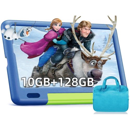 Tablet 10 Zoll Android 12, Tablet Kinder Elterliche Kontrolle, 4GB RAM 64GB ROM/TF 1TB, 6000mAh, Dual-Kamera HD/IPS, Kids WiFi Bluetooth Netflix