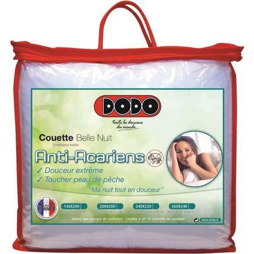 Bettdecke DODO Nice Night 350 g/m² Anti-Staubmilben Weiß 200 x 200 cm