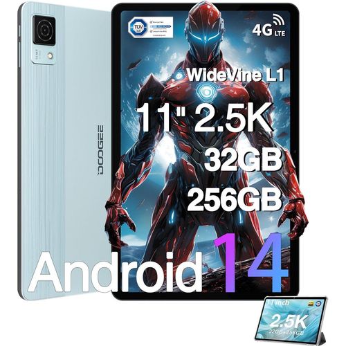 Tablet 11 Zoll, 2.5K Display | 2560x1600 | Android 13 Tablet, Helio G99 Octa-Core 15GB RAM 256GB ROM (2TB TF) Gaming-Tablet PC, 8580mAh/33W 4G LTE