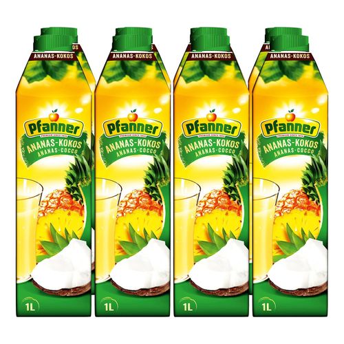 Pfanner Saft Anannas Kokosnuss 1,0 Liter, 8er Pack