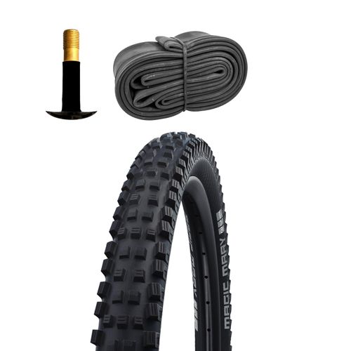 Schwalbe Magic Mary Fahrradreifen Enduro MTB 29 Zoll E Mountainbike Reifen Downhill 29" x 2,40" mit Schlauch AV Addix Soft Super Gravity
