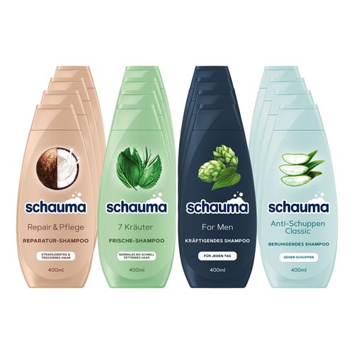 Schauma Shampoo sortiert - 400 ml, 20er Pack