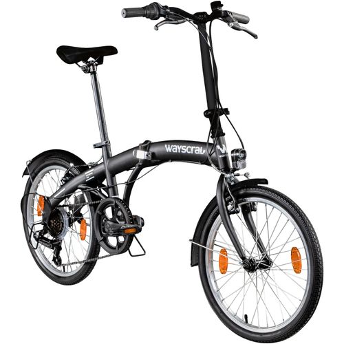 Wayscral Folder Klapprad 20 Zoll leichtes Klappfahrrad 155 - 185 cm Damen Herren Fahrrad Faltrad 6 Gänge