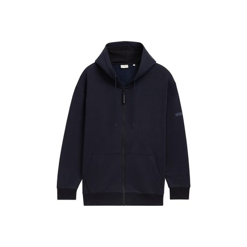 TOM TAILOR Herren Plus Size - Basic Sweatjacke, blau, Uni, Gr. 4XL