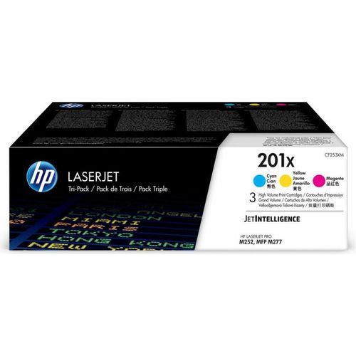 Toner HP 201X Zyanblau/Magenta/Gelb