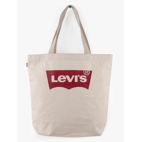 Shopper LEVI'S, Damen, Gr. B/H/T: 45cm x 39cm x 14cm, beige (natur), Textil, Taschen, mit modischem Logo Druck Handtasche Damen Tasche Damen Henkeltasche