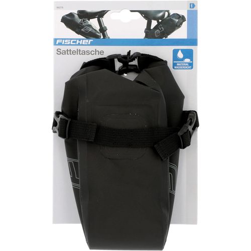 Fahrradtasche FISCHER FAHRRAD, schwarz, Taschen, B/H/T: 8cm x 17cm x 26,5cm, Polyester, PVC, B:8cm H:17cm T:26,5cm