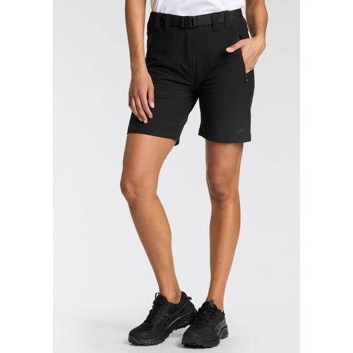 Trekkingshorts CMP, Damen, Gr. 46, N-Gr, schwarz (nero), Obermaterial: 89% Polyester, 11% Elasthan, sportlich, Hosen